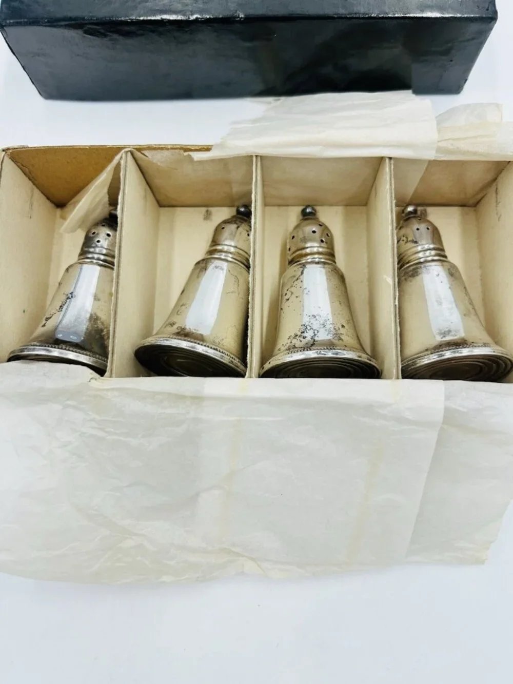 Duchin Creations Sterling Silver Weighted Salt Pepper Shakers Set of 4 215g